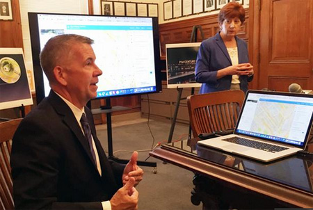 Planning Director Chris Spencer With Kathy Sheehan