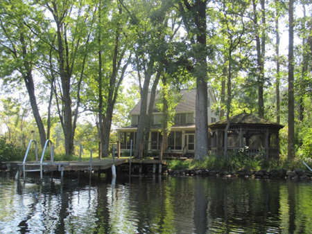 Gazebos Enclosed With Screens Are Popular Along The Creek