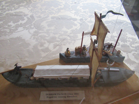 Illustration From 1807 Showing A Durham Boat Passing Through A V Gate On The Mohawk River