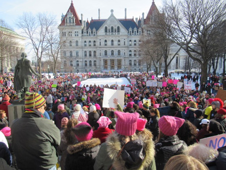 At The Start Of The Rally Before The March, People Still Arriving