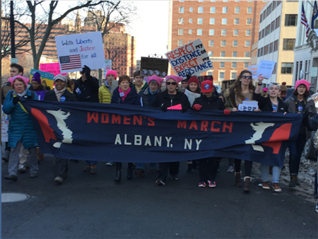 Vanguard Of The March, Banner Sewn By Martha Harnausz Of McKownville