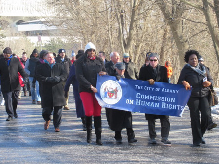 The Marchers Enter Lincoln Park, Led By Cold Cops On Hot Horses