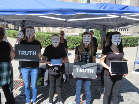 Some Young People Making A Point At Larkfest In Albany, 2017