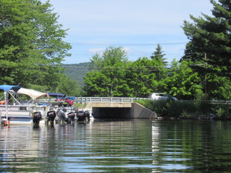 The Sole Water Connection Between East And West Caroga Lake