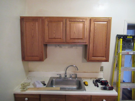 The New Wall Cabinets Installed