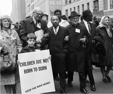 Martin Luther King Leading An Anti-War March In New York City, April 1967