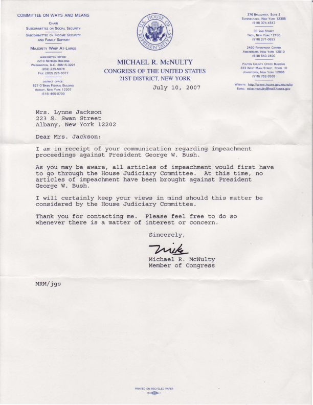 in this recent letter to The Wife