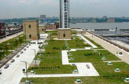 New "Green Roof" On The USPS Main Building In NY City