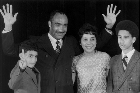 David Paterson At Right In 1970 With His Father Senator Hiram Paterson, His Mother Portia And Brother Daniel
