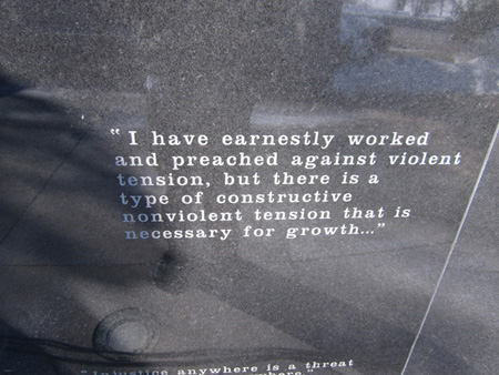 Out Of Context ML King Quote On The Marble Wall