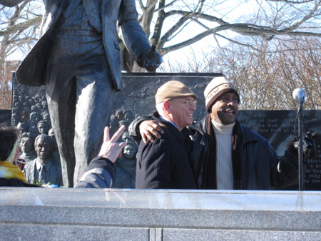 Afterwards, Willie White, With His Arm Around Congressman Paul Tonko, Recites The "I Have A Dream" Speech From Memory