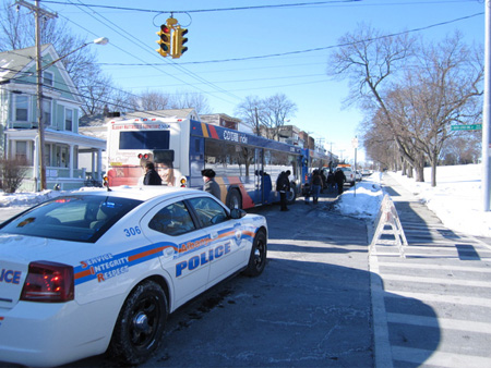 CDTA Busses On Morton Avenue Provided For The Event, First Time I've Seen That