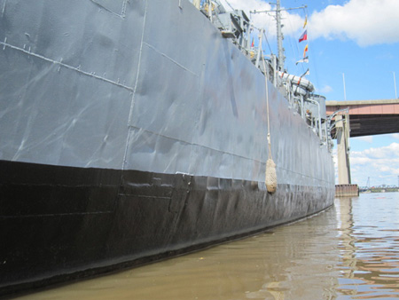 USS Slater Waterline: Looking Good