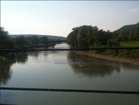 The River Known As Schoharie Creek Near Central Bridge In The Morning (Photo Lynne Jackson)