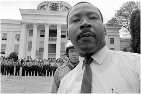  Martin Luther King And State Police In Montgomery Alabama, 1965