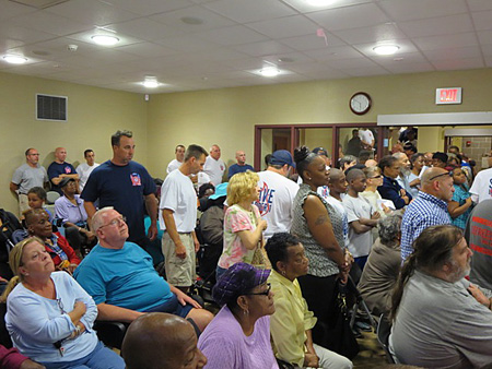 Fire Fighters Disrupt The Meeting With A Planned Walkout 