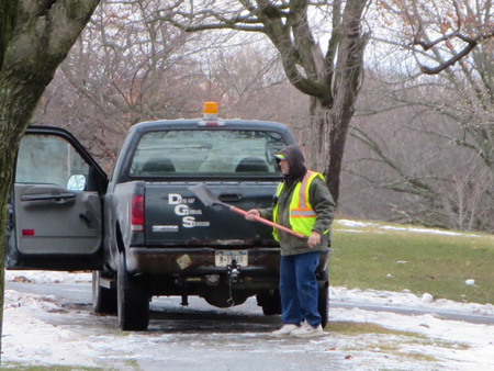 City Guy Scrapes Ice