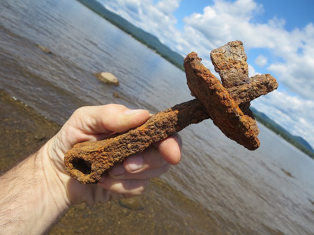 Iron Rivet Found On An Island