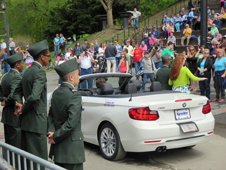 The Uniformed Gentlemen Escorted The Ladies From Their Vehicles
