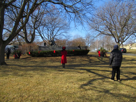 Standing Gazing At Dr. King While Waiting For The Marchers