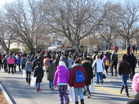 Assembling At The Monument