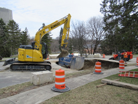 Filling In The Hole In Lincoln Park, Looking For A Long-Lost Drain Line