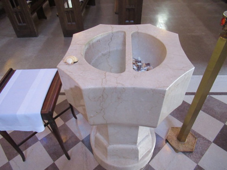 Holy Water Font At The Entrance