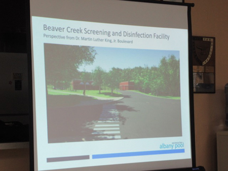 Best Picture I Could Get Of The Proposed Facility, From A Presentation At The Hudson Park Neighborhood Association, MLK Monument To The Left
