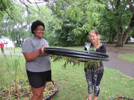 Justina And Rosa Show Me The Roots Dangling Under A Baby Island
