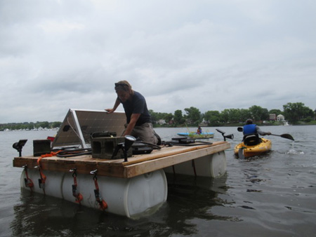 Jay Tows The Deck With His Yellow Kayak