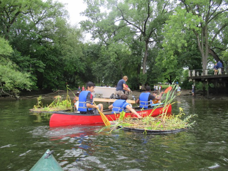 The Kids Tow A Baby Island Up To The Platform