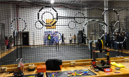 Indoor Drone Research Center Obstacle Course At SUNY Albany, College Courses On Drones Are Becoming Standard