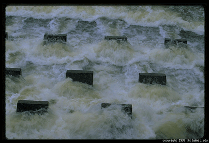 Water Flowing Out Of Yankee Nuke Into The Connecticut River. The Concrete Blocks Are Supposed To Aerate The Water